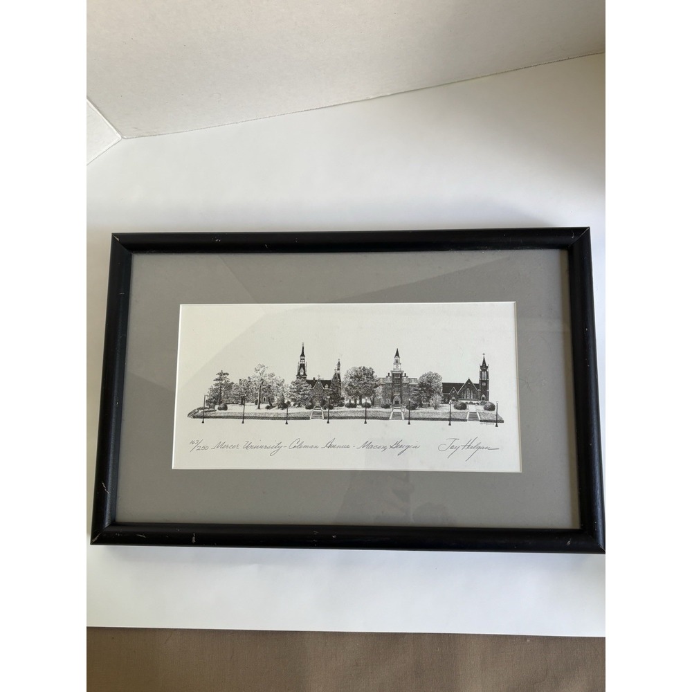 Joy Hulgan Mercer University Macon GA Framed Art Print Signed Numbered 163/250